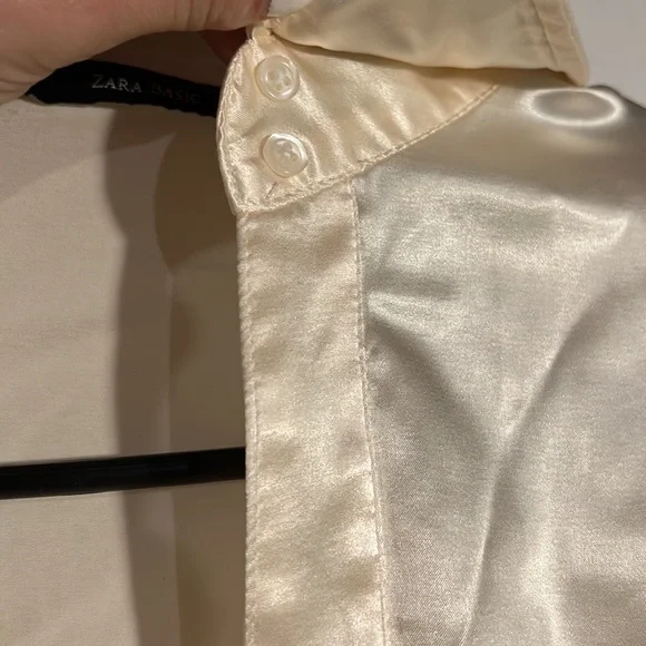 Zara Basic Satin Effect Top - Picture 3 of 7